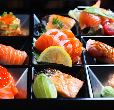 Bento Sashimi z łososia