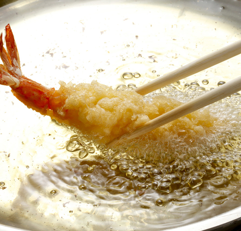 Tempura podczas smażenia