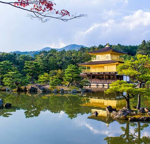 Złoty Pawilon w Kioto - ostatniej stolicy Japonii